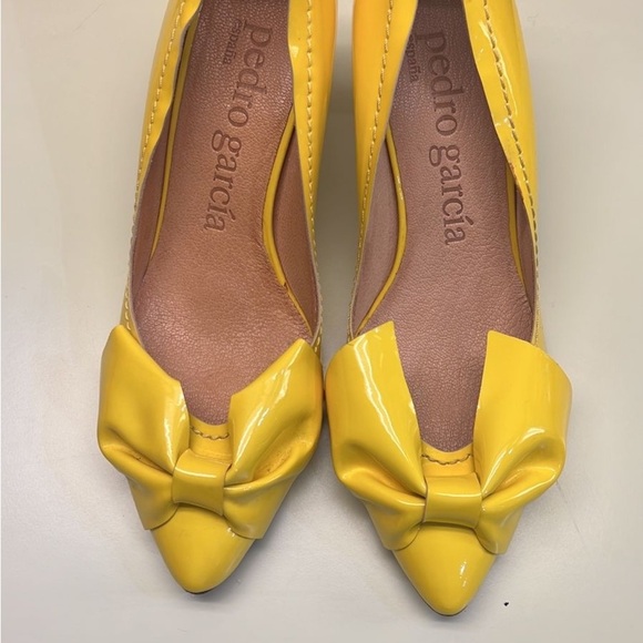 PEDRO GARCIA MADE IN SPAIN Yellow Women's Kitten Heel Shoes - Picture 6 of 8